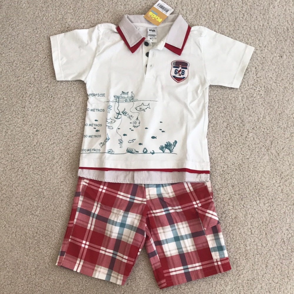 🍭 Super CUTE Polo and Shorts (4T) 100% cotton